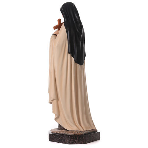 Statua Santa Teresa crocefisso rose 130 cm vetroresina dipinta 6