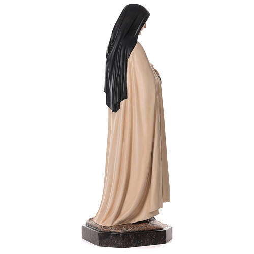 Statua Santa Teresa crocefisso rose 130 cm vetroresina dipinta 7