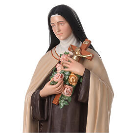 St Therese of Lisieux statue crucifix roses 130 cm painted fiberglass