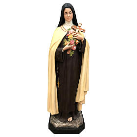 Statua Santa Teresa Lisieux rose 150 cm vetroresina dipinta