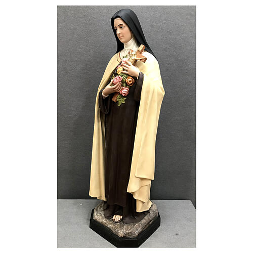 Statua Santa Teresa Lisieux rose 150 cm vetroresina dipinta 4