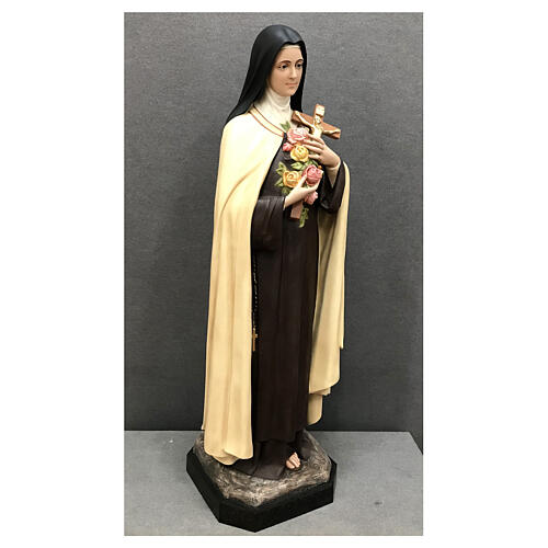 Statua Santa Teresa Lisieux rose 150 cm vetroresina dipinta 7