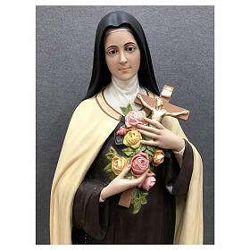 St Therese statue roses 150 cm painted fiberglass