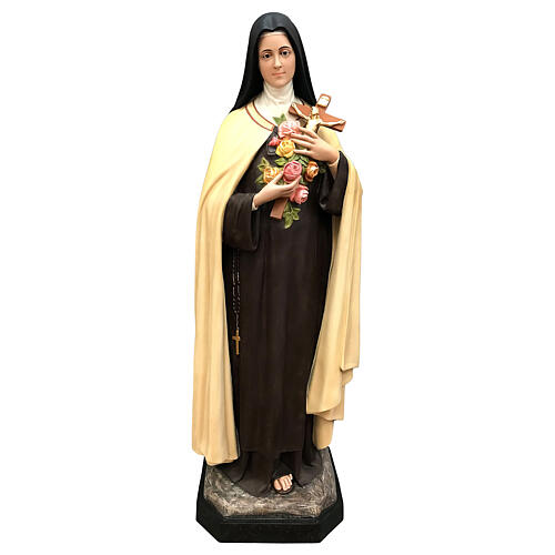 St Therese statue roses 150 cm painted fiberglass 1