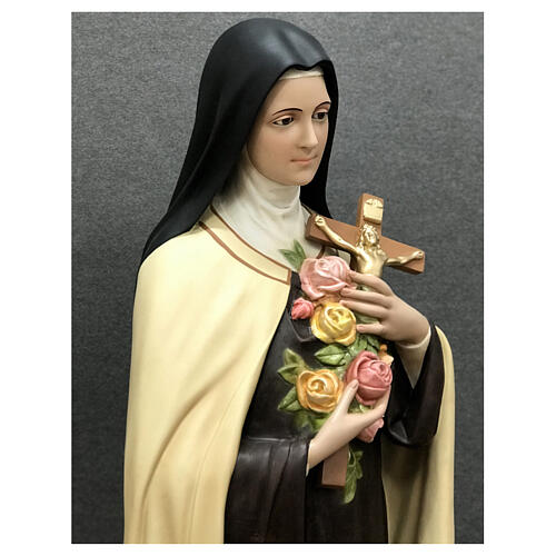 St Therese statue roses 150 cm painted fiberglass 5