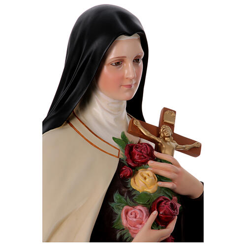 St Therese statue roses 150 cm painted fiberglass 4