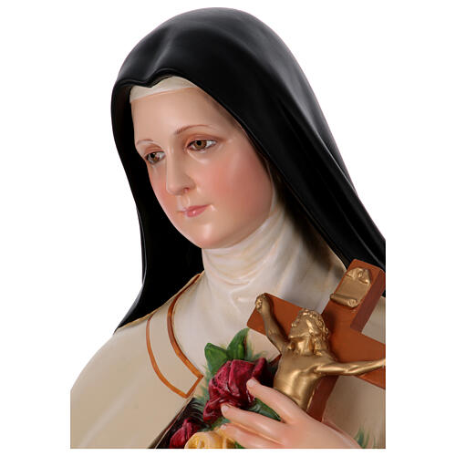 St Therese statue roses 150 cm painted fiberglass 6