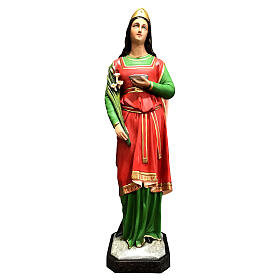 Saint Lucy with golden crown, 65 cm, painted fibreglass statue