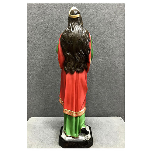 St Lucy statue with golden crown 65 cm painted fiberglass 7