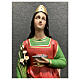 St Lucy statue with golden crown 65 cm painted fiberglass s2