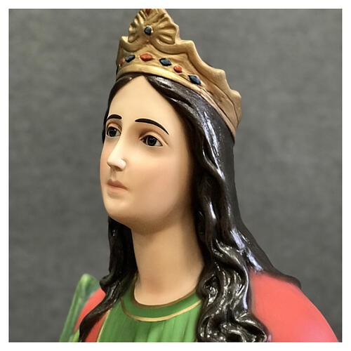 Statua Santa Lucia piatto 110 cm vetroresina dipinta 5