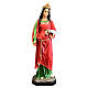 Estatua Santa Lucía 160 cm vestidos rojos fibra de vidrio pintada s1