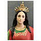 Estatua Santa Lucía 160 cm vestidos rojos fibra de vidrio pintada s3