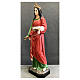 Estatua Santa Lucía 160 cm vestidos rojos fibra de vidrio pintada s4