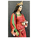 Estatua Santa Lucía 160 cm vestidos rojos fibra de vidrio pintada s5