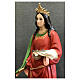 Estatua Santa Lucía 160 cm vestidos rojos fibra de vidrio pintada s9
