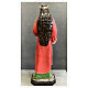Estatua Santa Lucía 160 cm vestidos rojos fibra de vidrio pintada s11