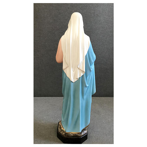 Statua Sacro Cuore di Maria abiti rosa 65 cm vetroresina dipinta 5
