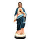 Estatua Sagrado Corazón de María corona de rayos dorada 165 cm fibra de vidrio pintada s1