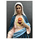 Estatua Sagrado Corazón de María corona de rayos dorada 165 cm fibra de vidrio pintada s2