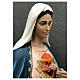 Estatua Sagrado Corazón de María corona de rayos dorada 165 cm fibra de vidrio pintada s7