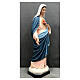 Statue Coeur Immaculé de Marie rayons dorés 165 cm fibre de verre peinte s6