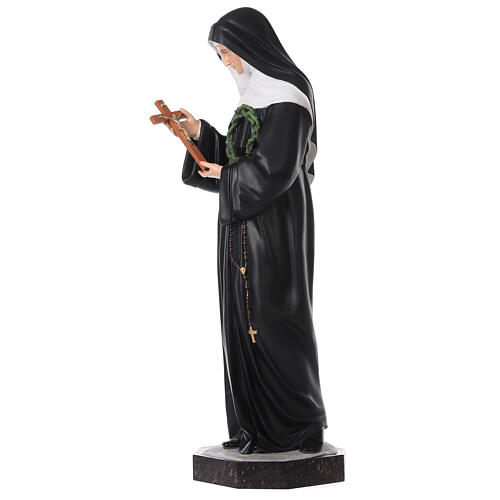Statua Santa Rita crocefisso 100 cm vetroresina dipinta 3