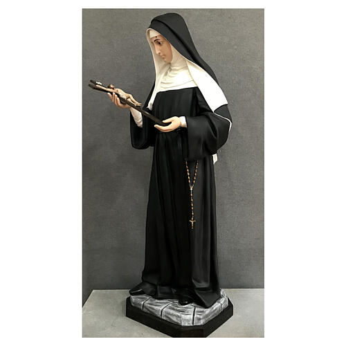 Statue Sainte Rita habit augustin 160 cm fibre de verre peinte 4