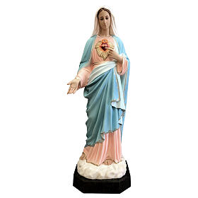 Estatua Sagrado Corazón de María 110 cm fibra de vidrio pintada