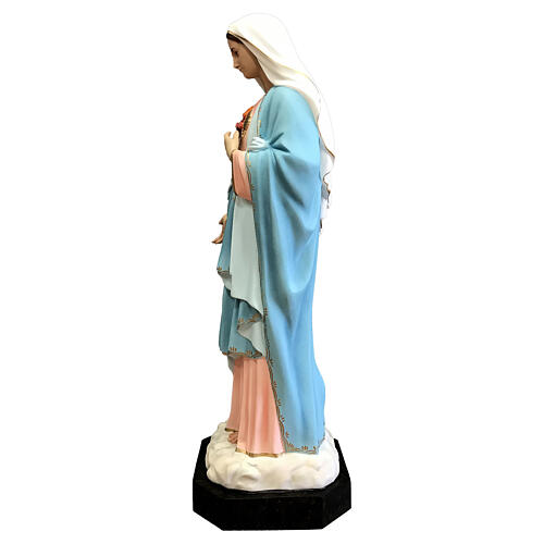 Estatua Sagrado Corazón de María 110 cm fibra de vidrio pintada 5