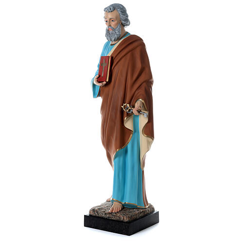 Estatua San Pedro 160 cm coloreada fibra de vidrio OJOS VIDRIO 3