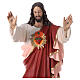 Statue Sacré-Coeur de Jésus bras vers avant 160 cm colorée fibre de verre YEUX VERRE s3