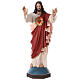 Statua Sacro Cuore Gesù braccia avanti 160 cm vetroresina OCCHI VETRO s1