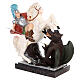 St. George statue on horseback 110 cm colored fiberglass with glass eyes s3