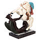 St. George statue on horseback 110 cm colored fiberglass with glass eyes s7