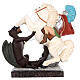 St. George statue on horseback 110 cm colored fiberglass with glass eyes s9