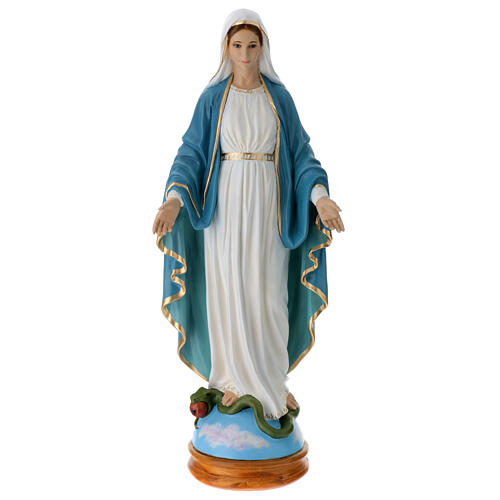 Estatua Inmaculada Milagrosa 70 cm Lando Landi fibra de vidrio ojos cristal 1