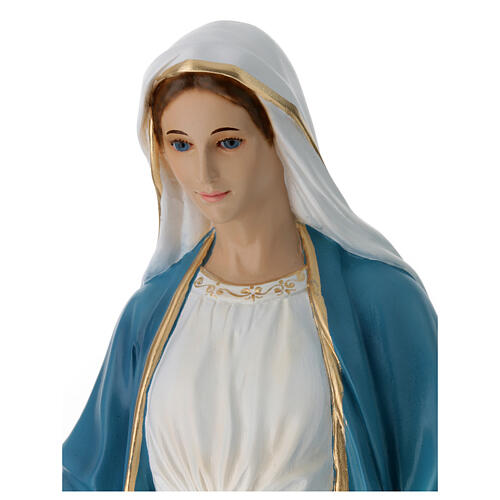 Estatua Inmaculada Milagrosa 70 cm Lando Landi fibra de vidrio ojos cristal 2