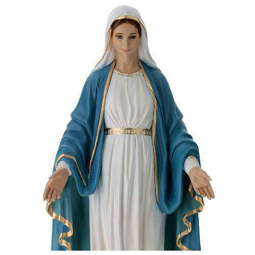 Estatua Inmaculada Milagrosa 70 cm Lando Landi fibra de vidrio ojos cristal 3