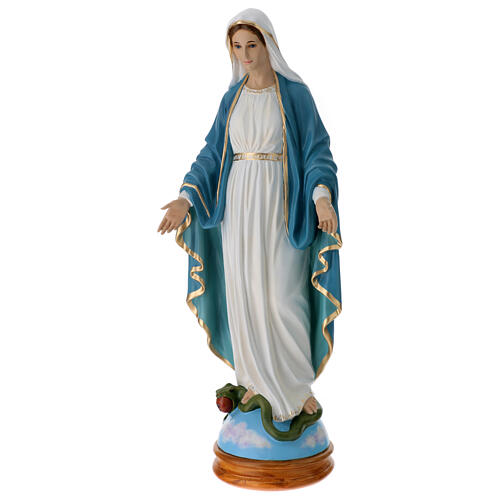 Estatua Inmaculada Milagrosa 70 cm Lando Landi fibra de vidrio ojos cristal 4