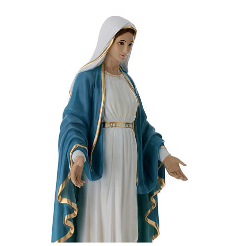 Estatua Inmaculada Milagrosa 70 cm Lando Landi fibra de vidrio ojos cristal 5