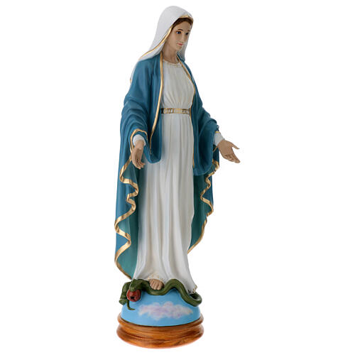 Estatua Inmaculada Milagrosa 70 cm Lando Landi fibra de vidrio ojos cristal 6