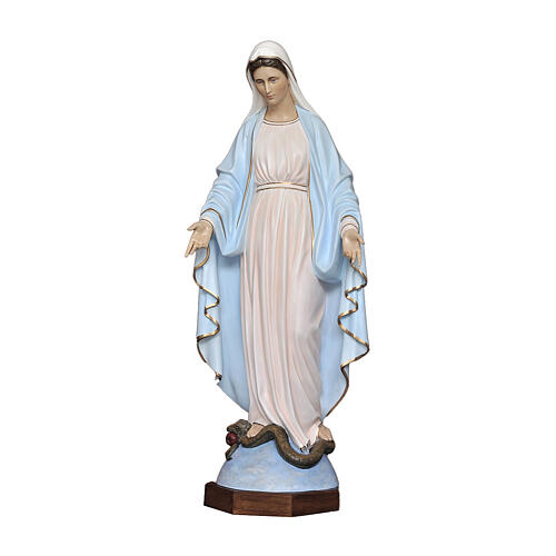 Estatua Lando Landi Inmaculada Milagrosa fibra de vidrio ojos cristal 170 cm 1