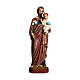 Estatua San José con Jesús 125 cm fibra de vidrio ojos cristal Lando Landi s1