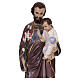 Statue Saint Joseph avec Jésus 125 cm résine yeux en cristal Lando Landi s3