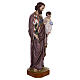 Statua San Giuseppe con Gesù 125 cm vetroresina occhi cristallo Lando Landi s4