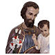 Statua San Giuseppe con Gesù 125 cm vetroresina occhi cristallo Lando Landi s7
