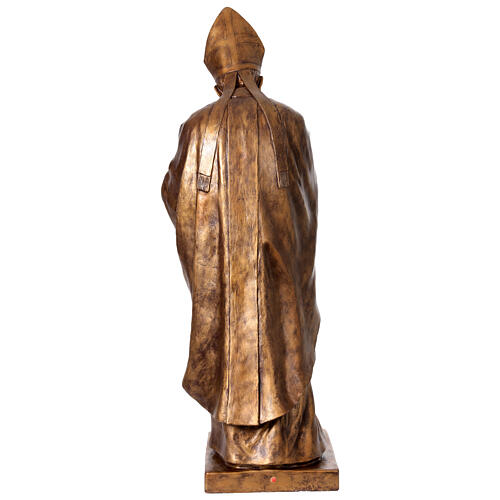Papst Johannes Paul II – Statue aus glasfaserverstärktem Kunststoff (GFK), 165 cm, in Bronzeoptik, von Lando Landi 15
