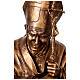 Statue Pape Jean-Paul II en fibre de verre effet bronze Lando Landi 165 cm s8
