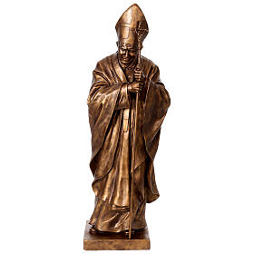 Statua Papa Giovanni Paolo II tipo bronzo vetroresina Lando Landi 165 cm
